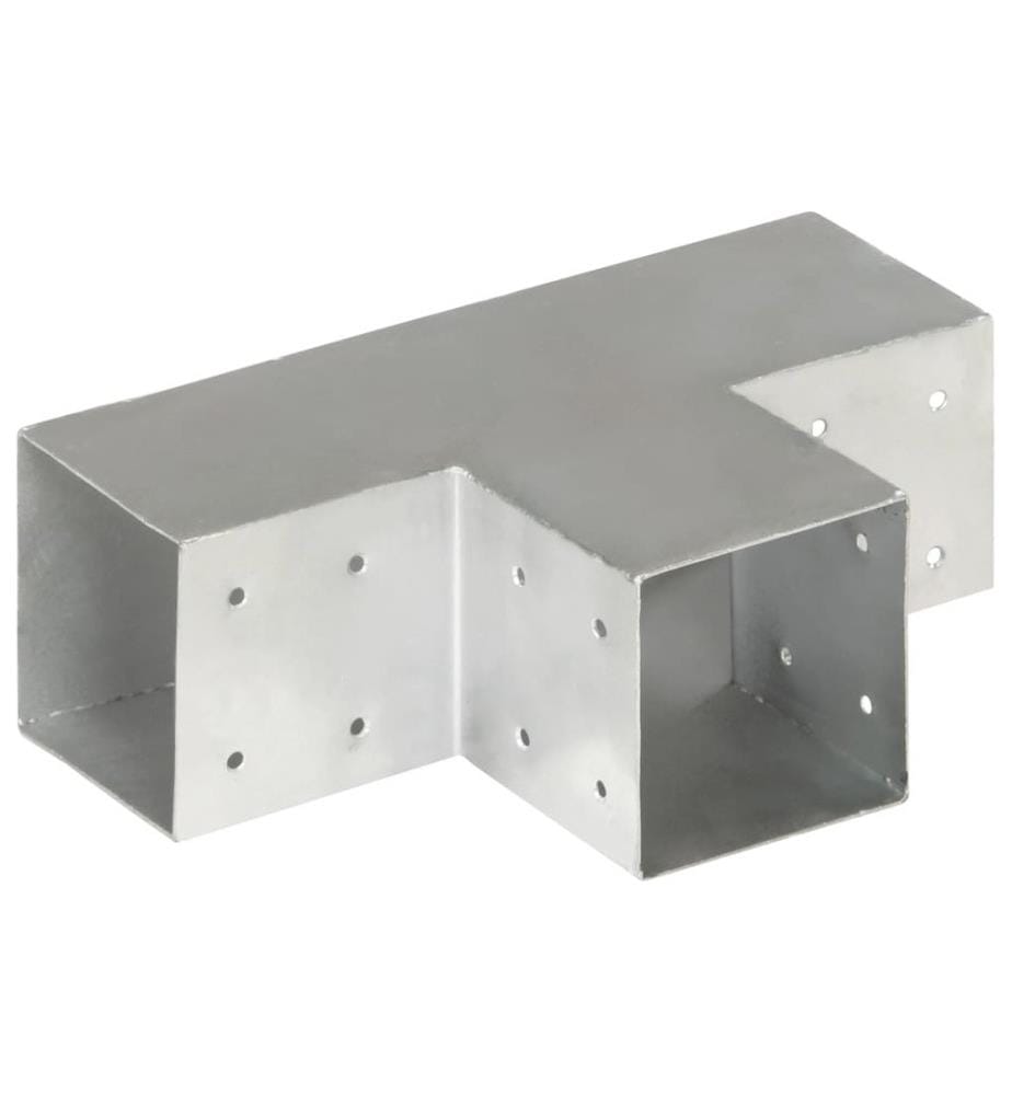 Pfostenverbinder 4 Stk. T-Form Verzinktes Metall 101 x 101 mm