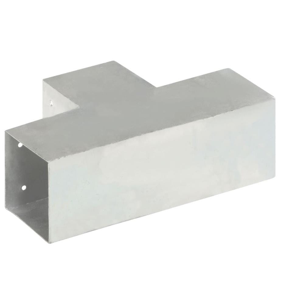 Pfostenverbinder 4 Stk. T-Form Verzinktes Metall 101 x 101 mm