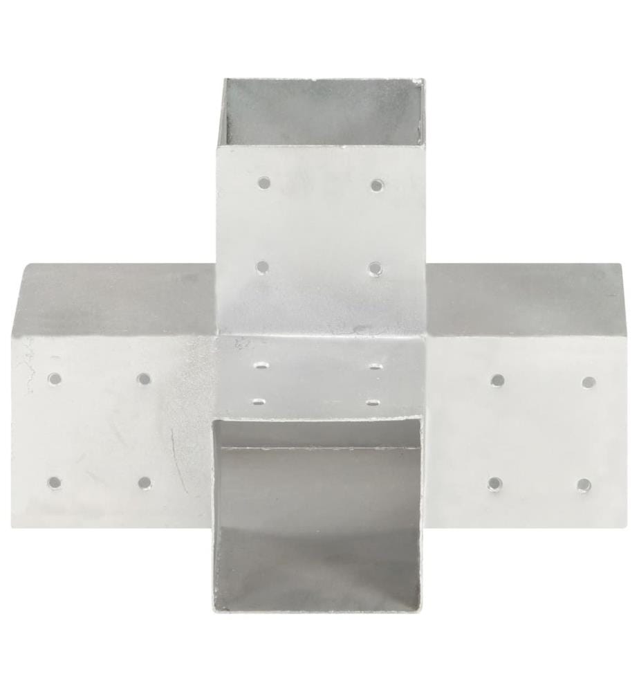 Pfostenverbinder 4 Stk. X-Form Verzinktes Metall 101 x 101 mm