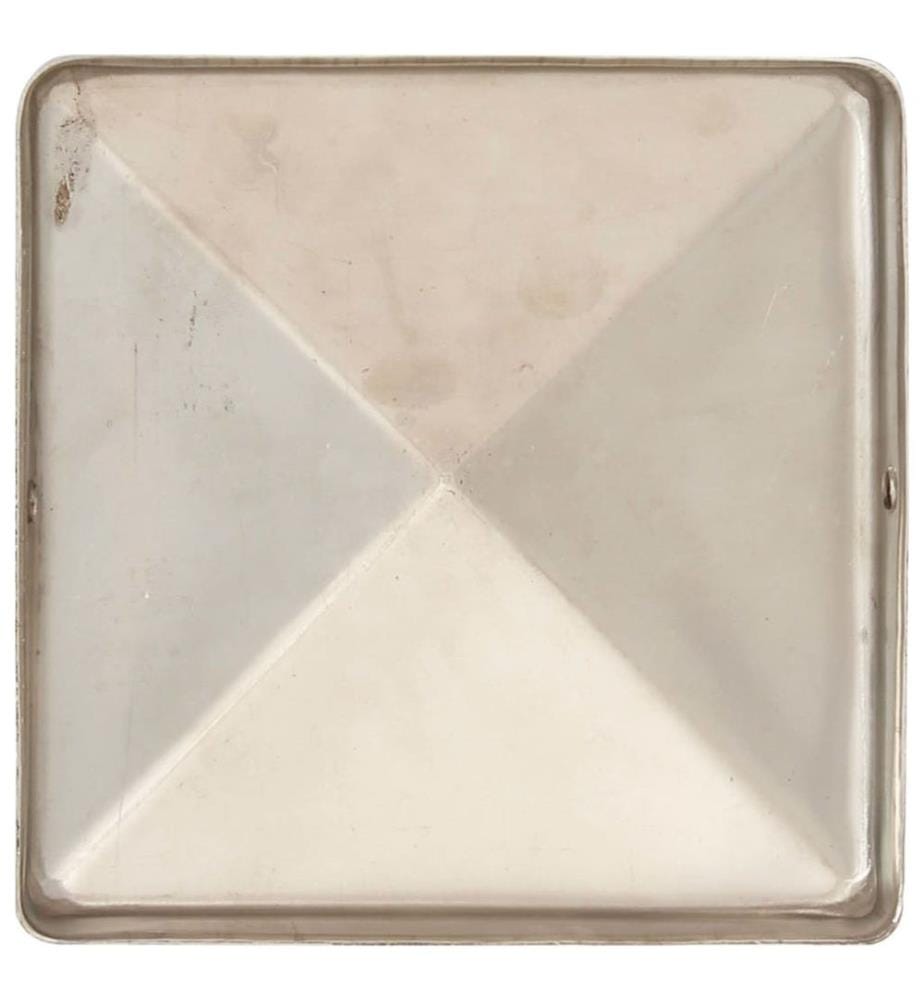 Pfostenkappen 6 Stk. Pyramide Edelstahl 81 x 81 mm
