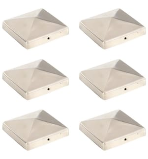 Pfostenkappen 6 Stk. Pyramide Edelstahl 101 x 101 mm