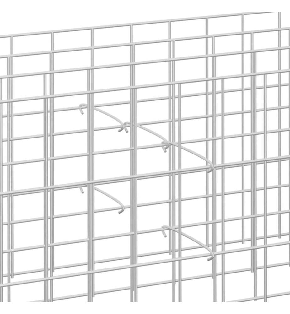 Gabionen-Distanzhalter 100 Stk. Verzinkter Stahl 30 cm