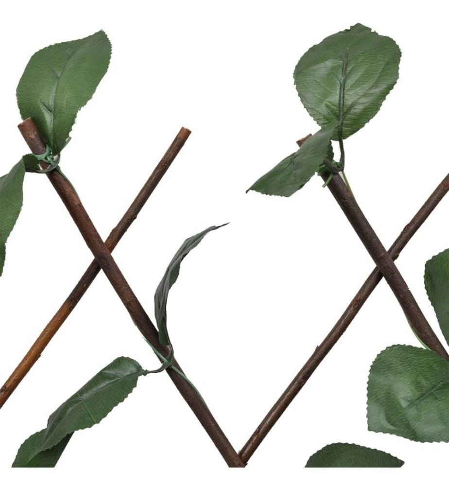 Clôtures à treillis de saule 5pcs feuille artificielle 180x60cm