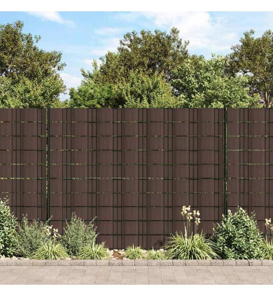 Écrans d'intimité de jardin 4 pcs PVC 35x0,19 m Marron