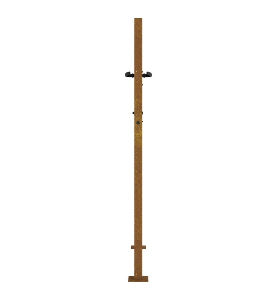 Gartentor 105x130 cm Cortenstahl Bambus-Design