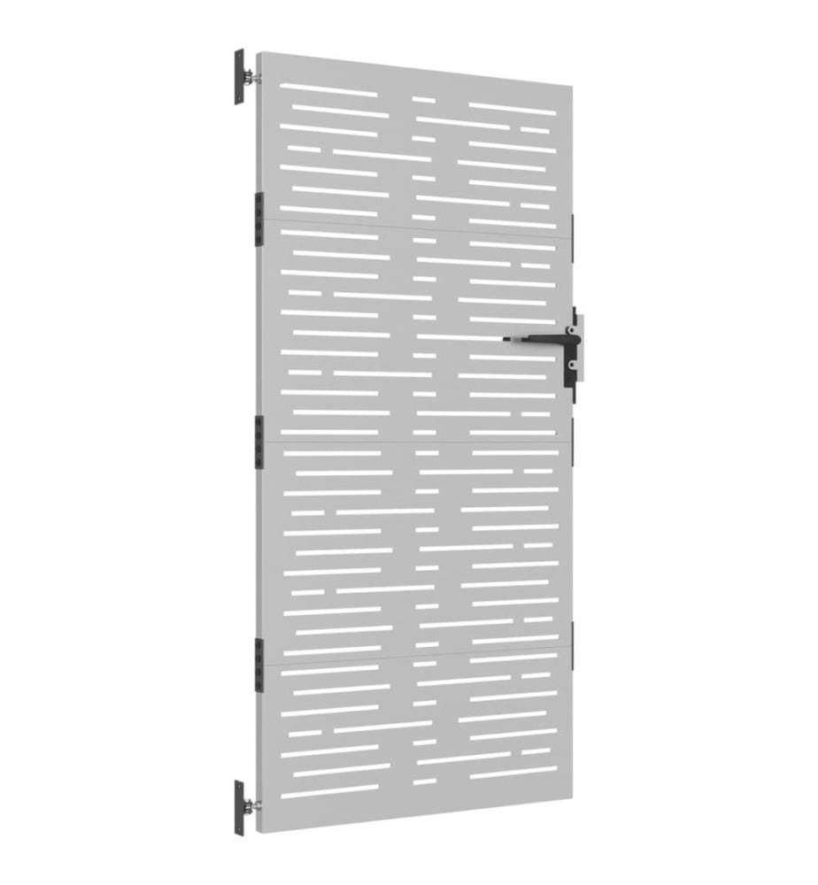 Gartentor 85x175 cm Cortenstahl Quadratisches Design
