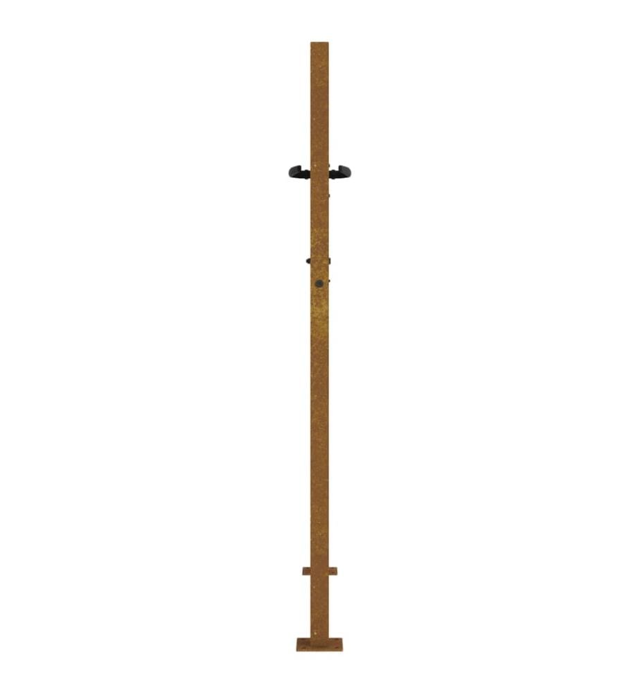 Gartentor 105x130 cm Cortenstahl Quadratisches Design