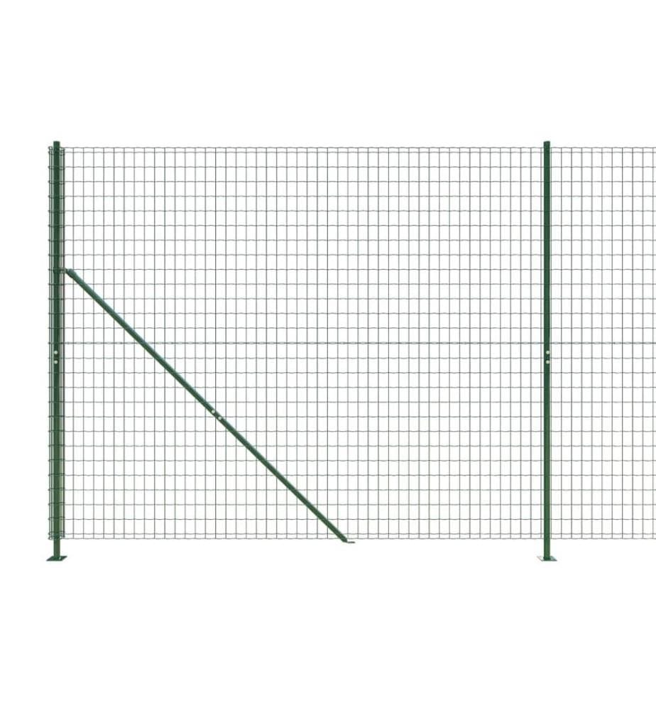 Clôture en treillis métallique avec bride vert 2,2x25 m