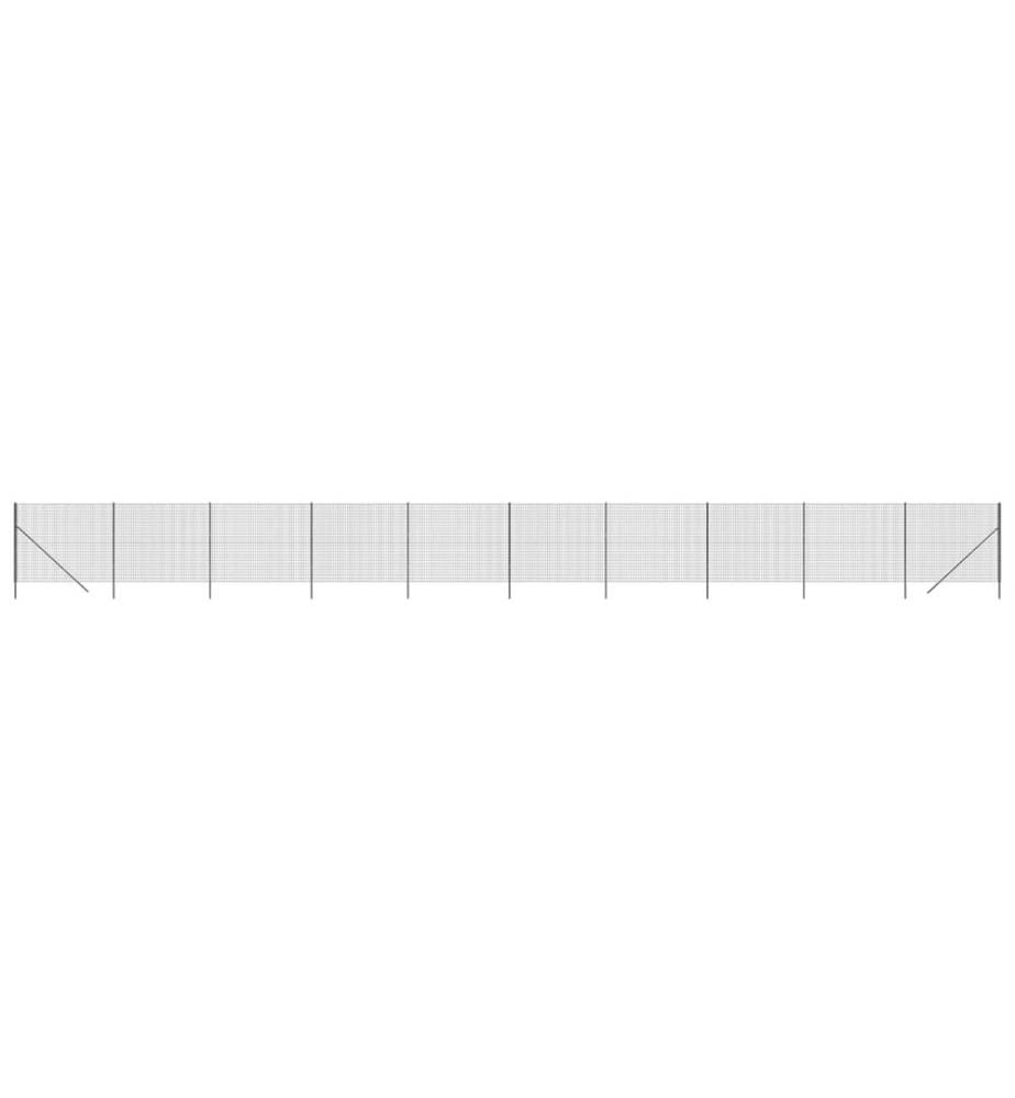 Clôture en treillis métallique anthracite 2,2x25 m