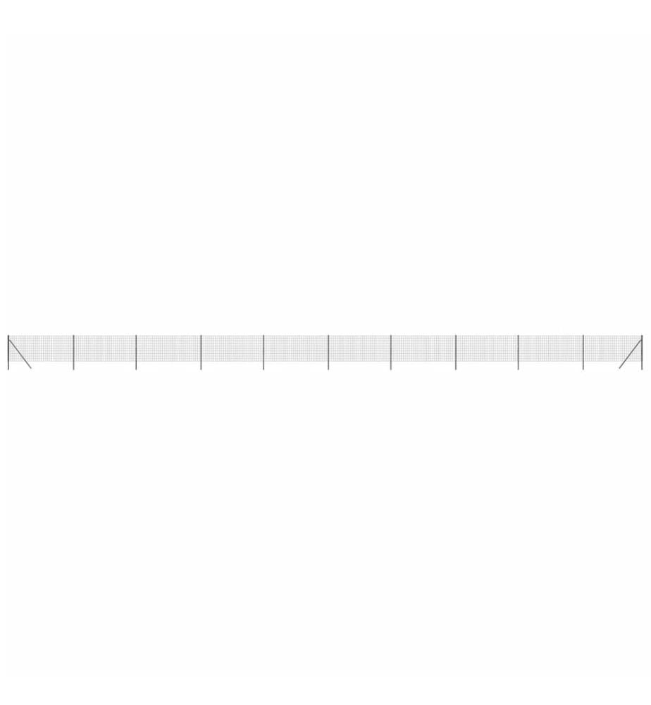 Clôture en treillis métallique anthracite 0,8x25 m