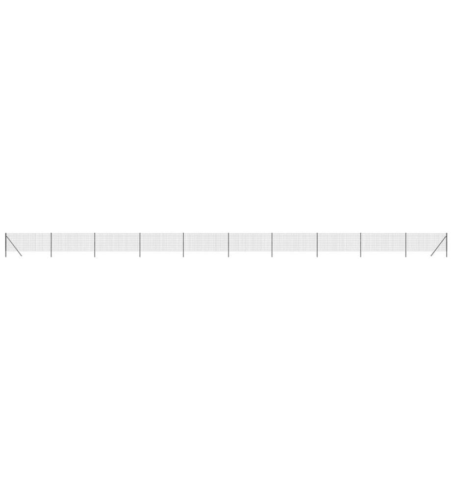 Clôture en treillis métallique anthracite 1x25m acier galvanisé