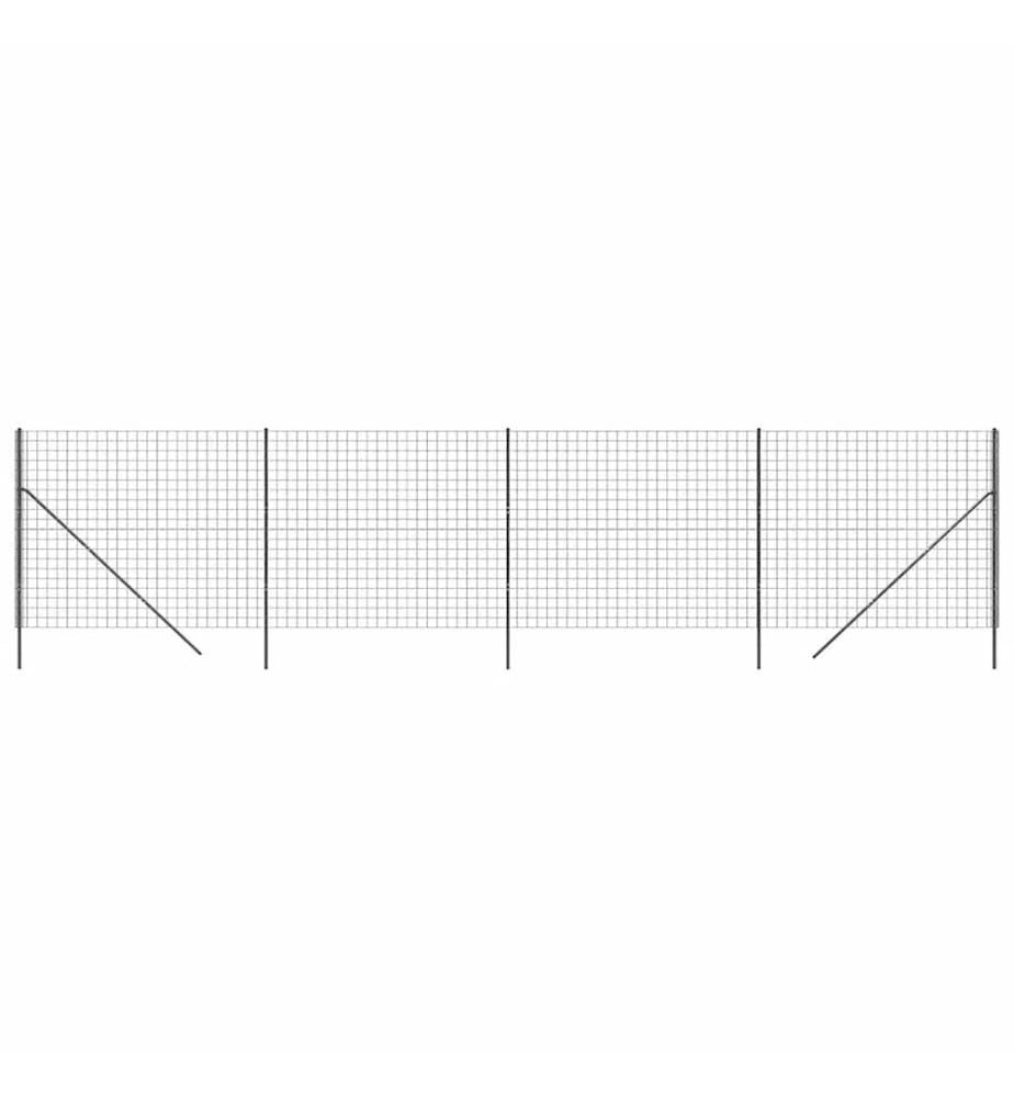 Clôture en treillis métallique anthracite 2,2x10 m