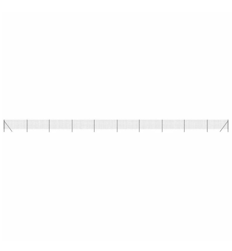 Clôture en treillis métallique anthracite 0,8x25 m