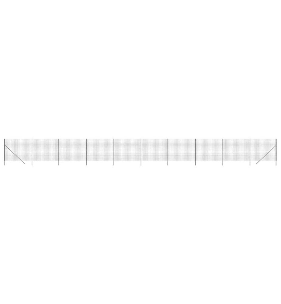 Clôture en treillis métallique anthracite 2,2x25 m