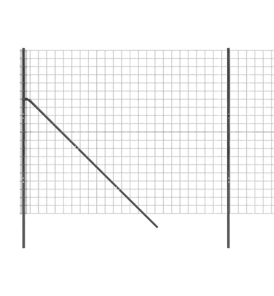 Clôture en treillis métallique anthracite 2,2x25 m