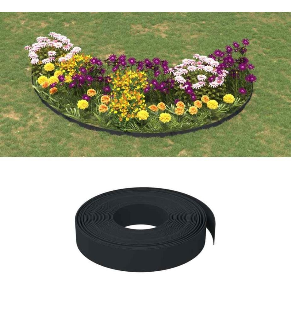 Rasenkante Schwarz 10 m 10 cm Polyethylen