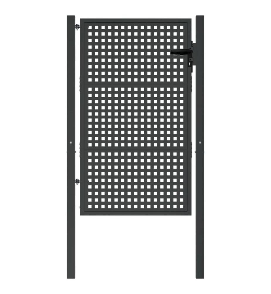 Gartentor Anthrazit 105x200 cm Stahl