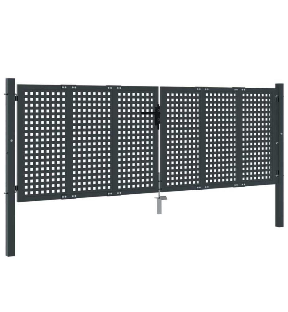 Gartentor Anthrazit 300x150 cm Stahl