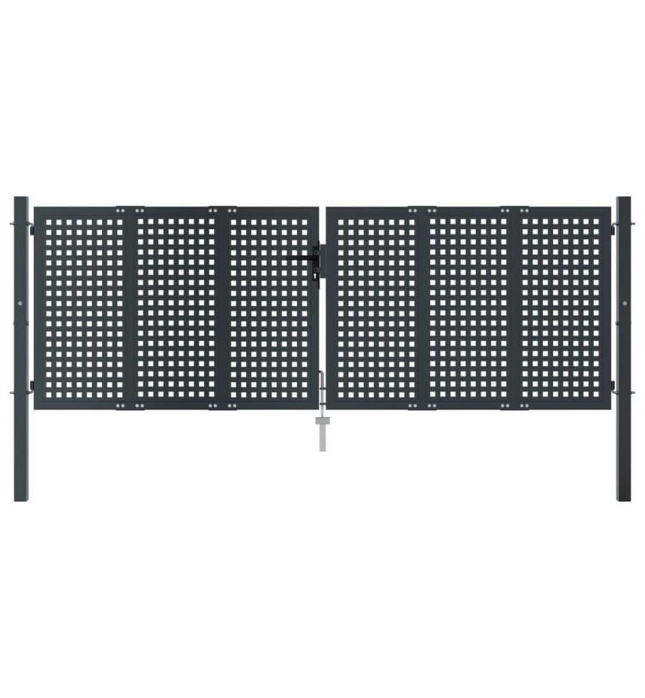 Gartentor Anthrazit 300x150 cm Stahl