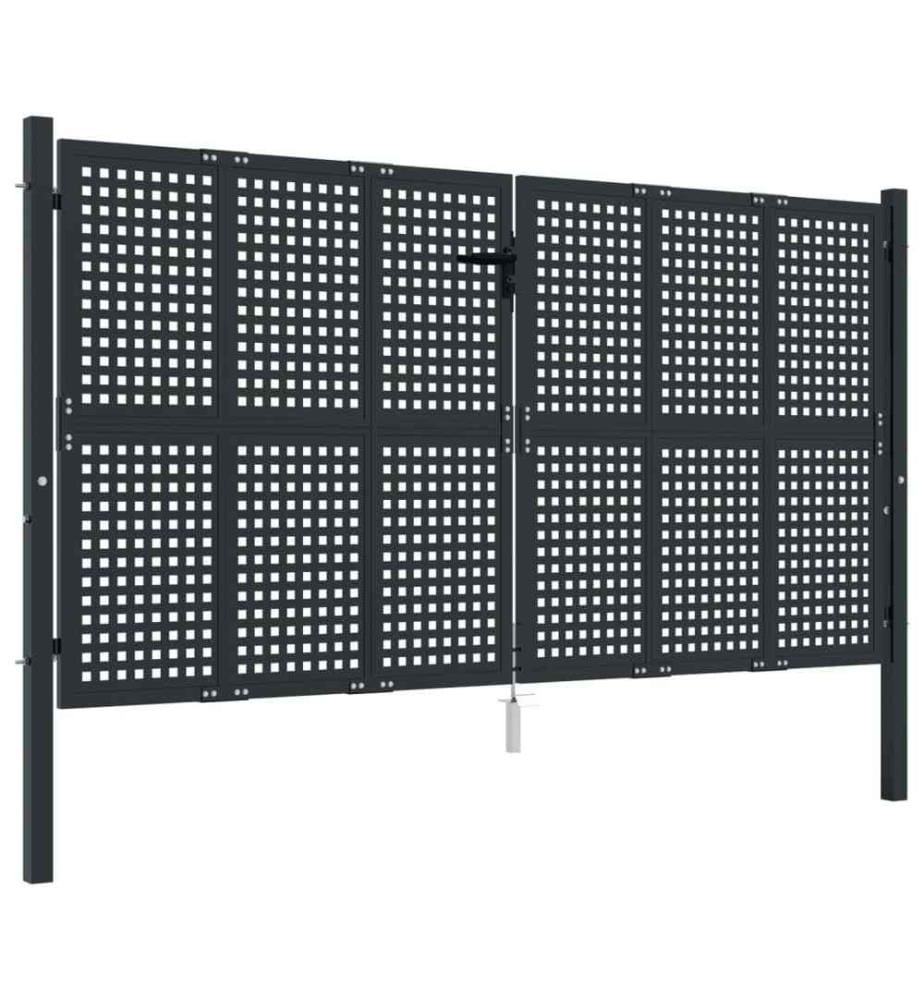 Gartentor Anthrazit 300x200 cm Stahl