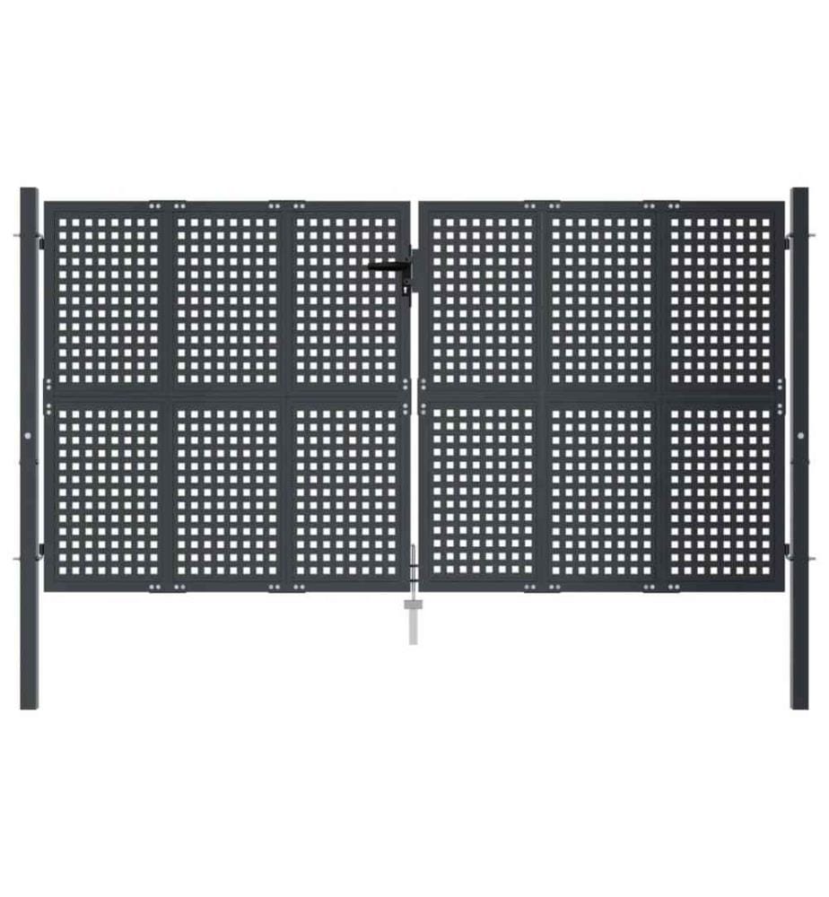 Gartentor Anthrazit 300x200 cm Stahl