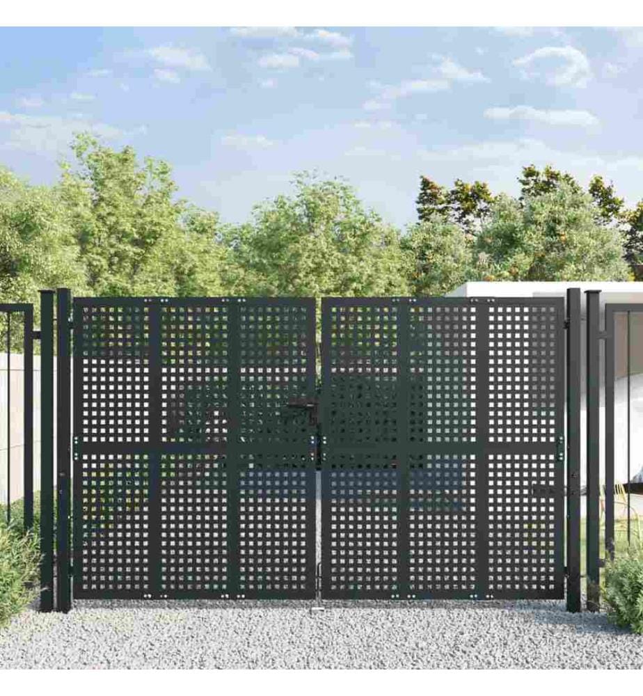 Gartentor Anthrazit 300x250 cm Stahl