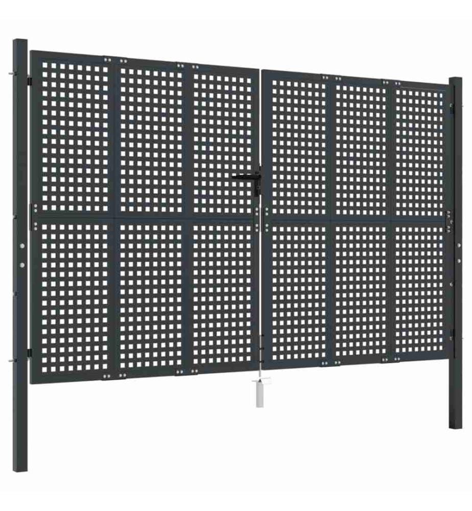 Gartentor Anthrazit 300x250 cm Stahl
