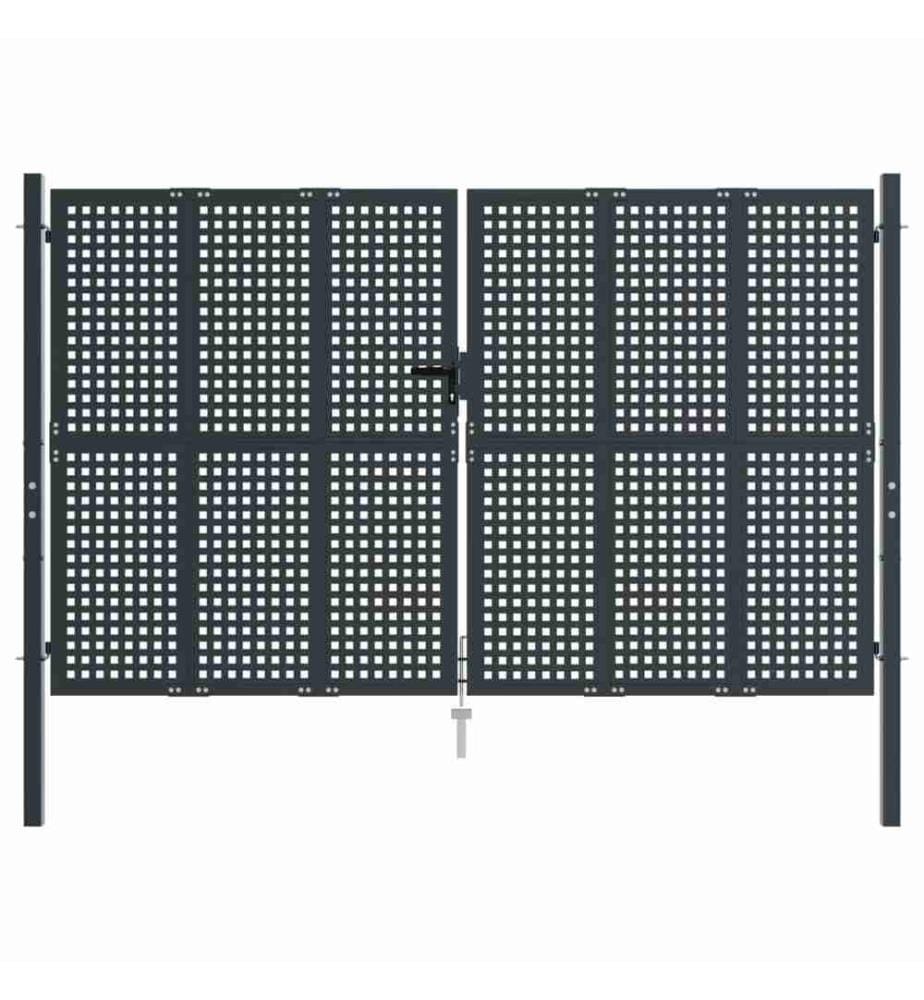 Gartentor Anthrazit 300x250 cm Stahl
