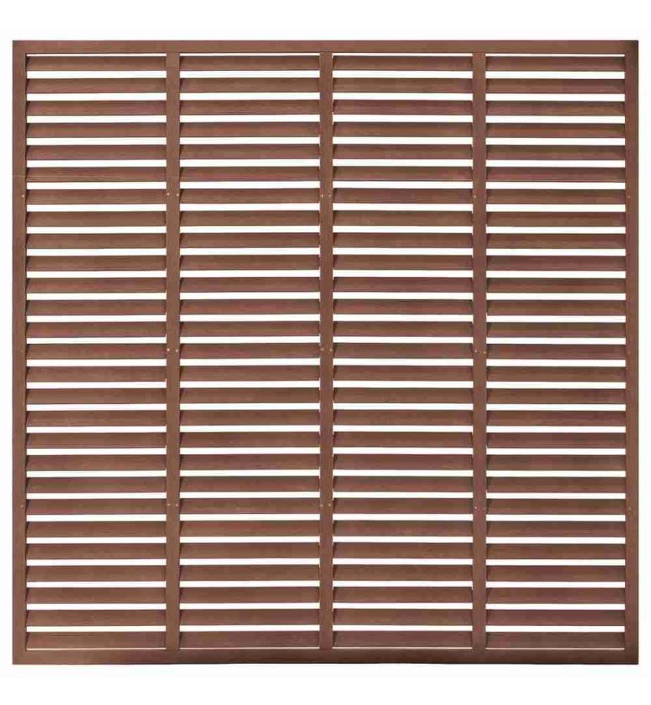 Lamellenzaun WPC 180x180 cm Braun