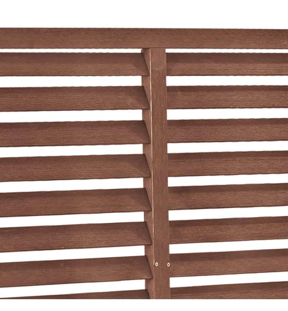 Lamellenzaun WPC 180x180 cm Braun