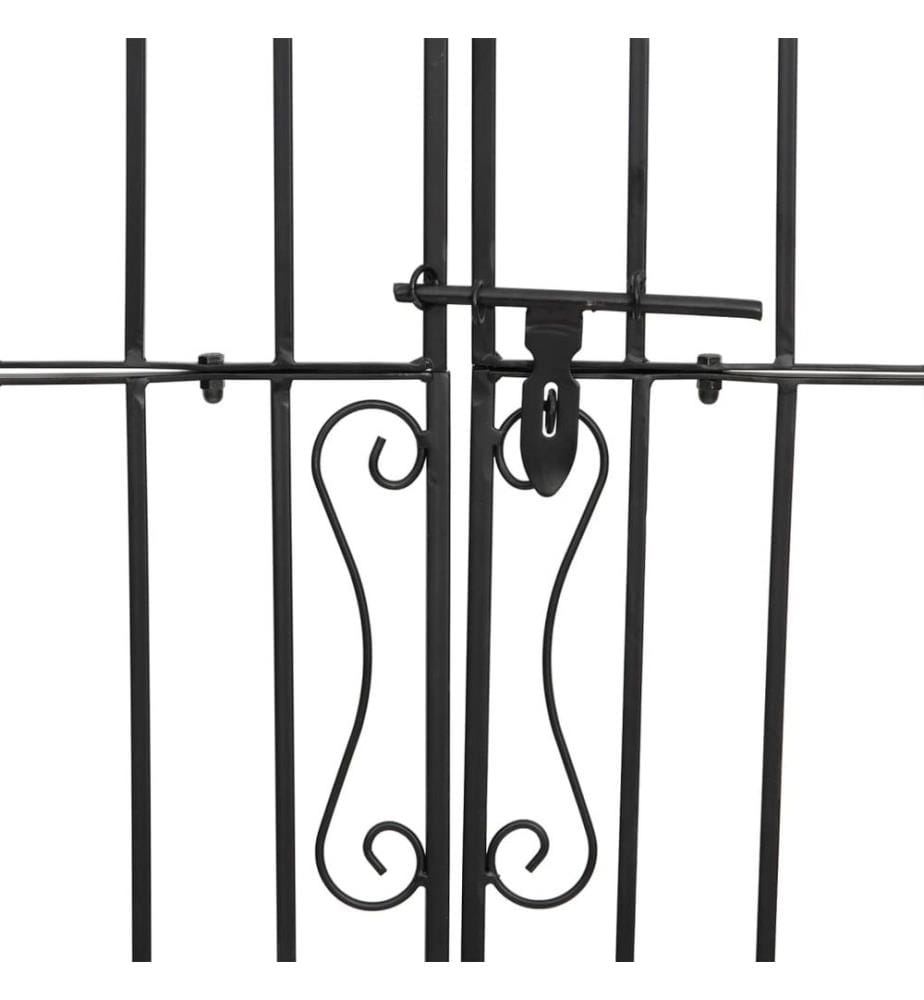 Gartentor Schwarz 121x8x150 cm Schmiedeeisen