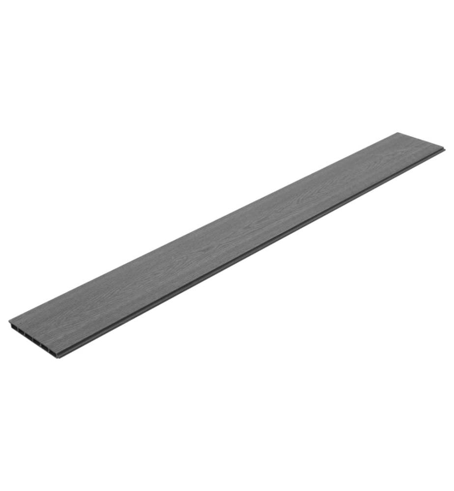 Panneaux de clôture de remplacement 9 pcs WPC 170 cm Gris