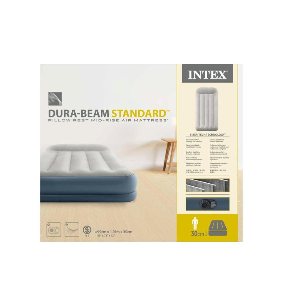 INTEX - Dura Beam Standard MidRise Twin 99 x 191 x 30 cm