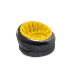 INTEX - Fauteuil gonflable Empire 112 x 109 cm, jaune, noir