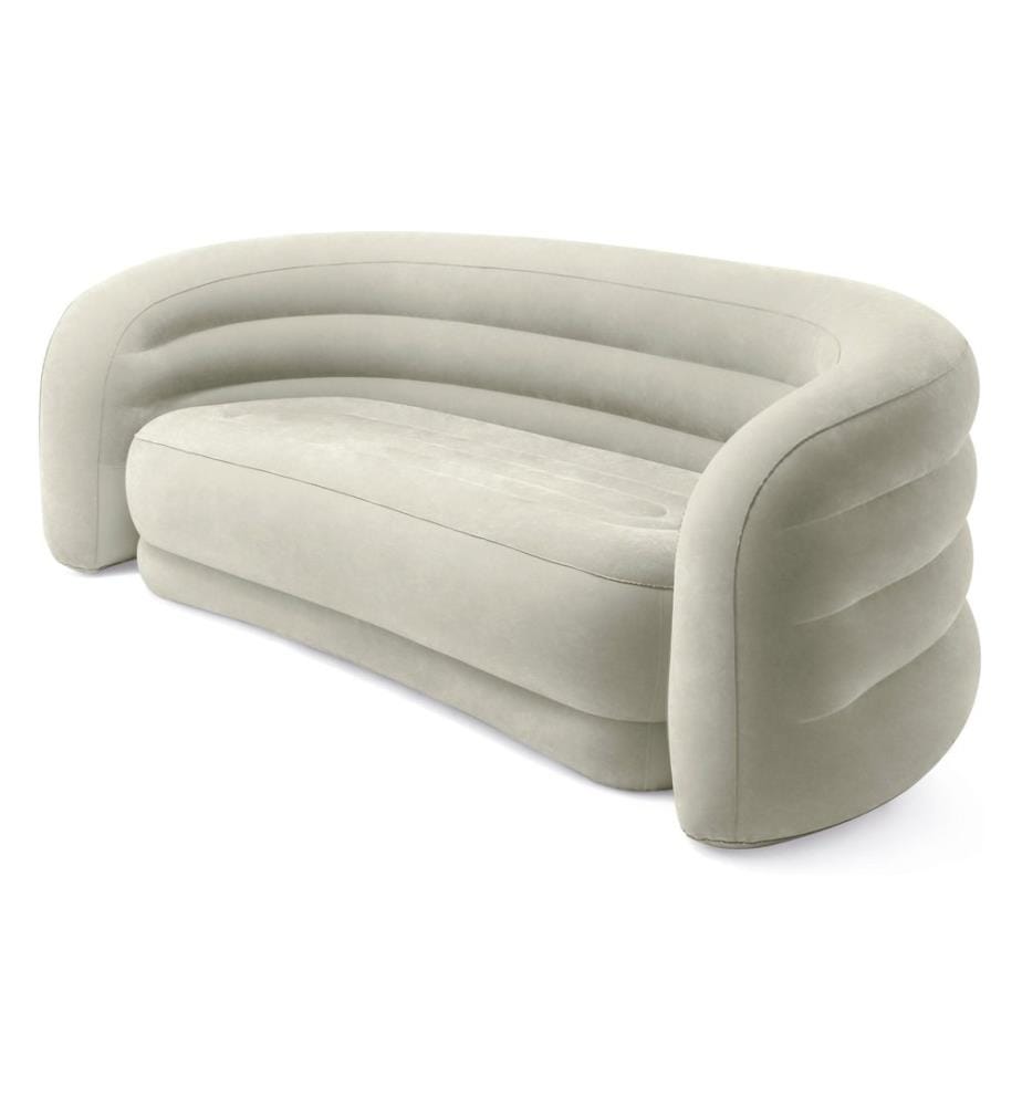 INTEX - Aufblasbares Sofa Curved 229 x 109 x 81 cm, Olive/Beige