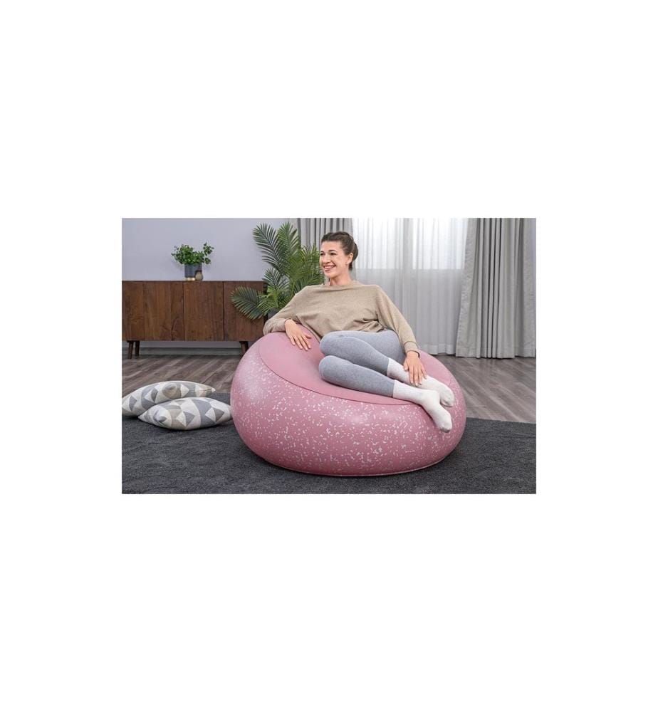 Bestway - Fauteuil gonflable Inflate Rose, 112 x 112 cm