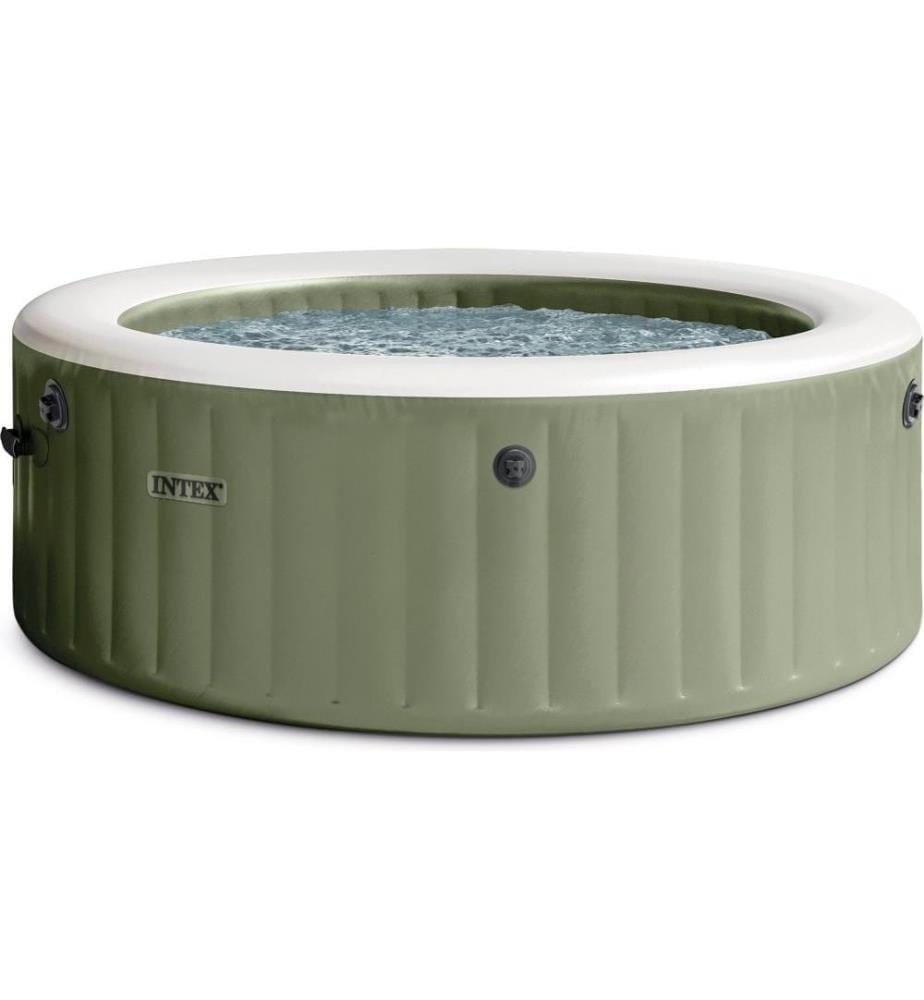 INTEX - 4-Personne Olive Vert Round Bubble Spa Set Ø 196