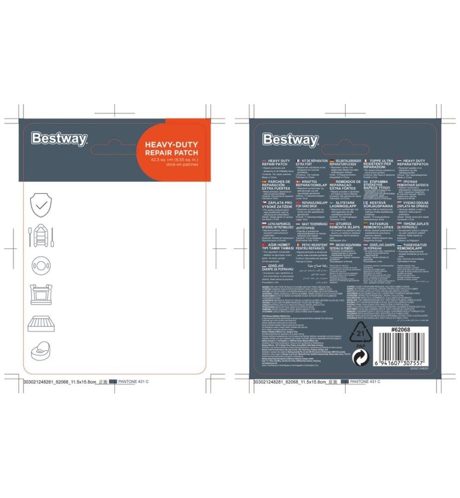 Bestway - Kits de réparation Patch de réparation résistant 10 pièces