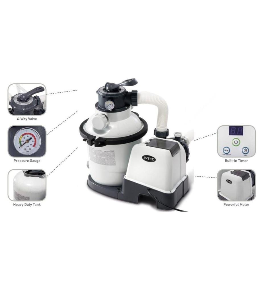 INTEX - Sandfilterpumpe Krystal Clear 4000 l / h bis 20 m³