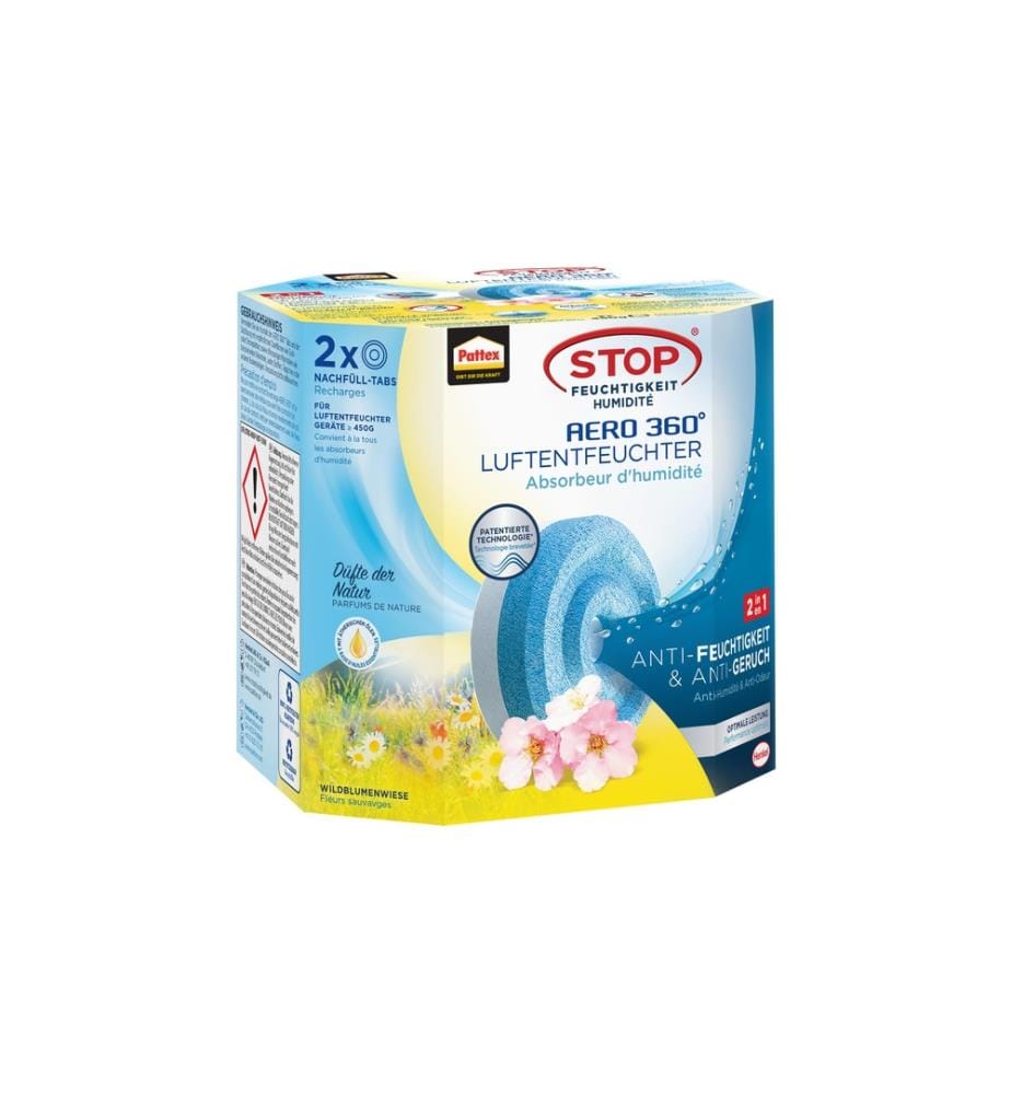 Pattex - Nachfüll-Tabs Aero 360 Wildblumen 2 x 450 g