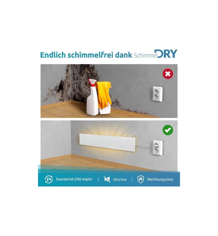 Technaxx - Chauffeur infrarouge Anti-moisissure Dry M1 55 W