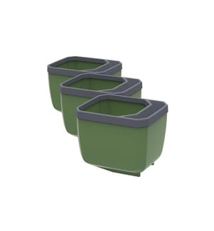 GUSTA GARDEN - HERBS BUDDY Kräutertopf 3er Set Grün