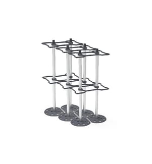 GUSTA GARDEN - CHILI BUDDY Treillis pour chilis & poivrons en kit de 3 pièces Argenté