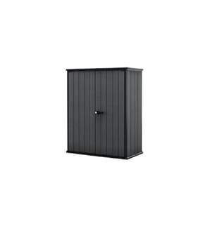 Keter - Gartenschrank Cortina Alto 140 x 73.6 x 170.4 cm, Grau