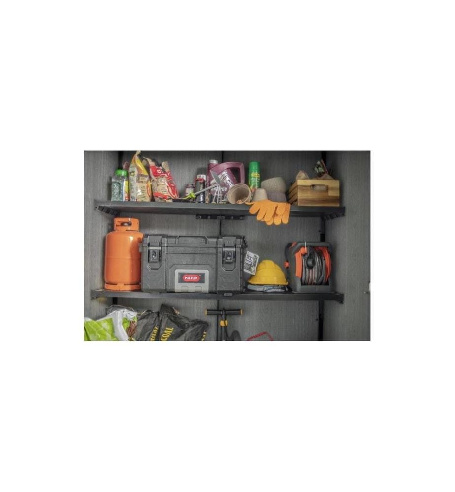 Keter - Gartenschrank Cortina Alto 140 x 73.6 x 170.4 cm, Grau