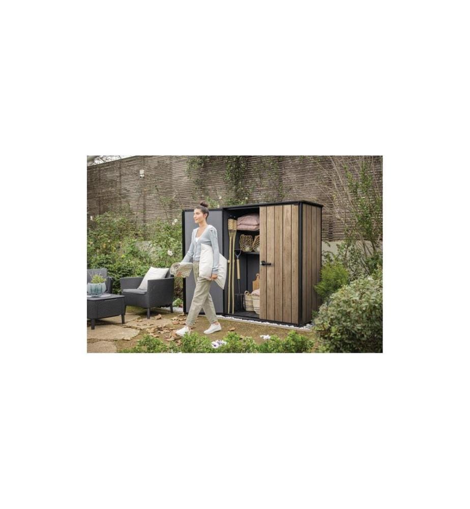 Keter - Vertical Shed – Ashwood 140 x 73.6 x 170.4 cm
