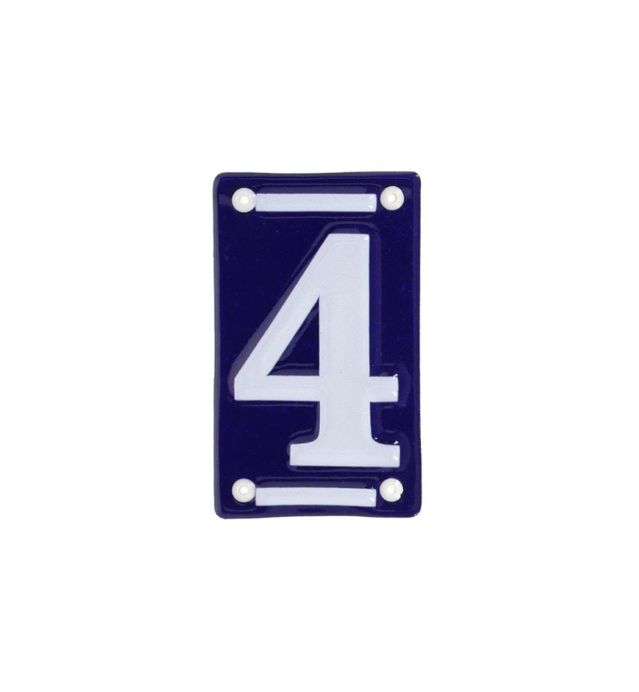 ESSCHERT DESIGN - Numéro de maison 4 7 cm, Bleu/Blanc