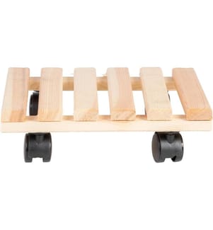 ESSCHERT DESIGN - Supports à roulettes pour pot de fleurs Carré L Nature/Noir