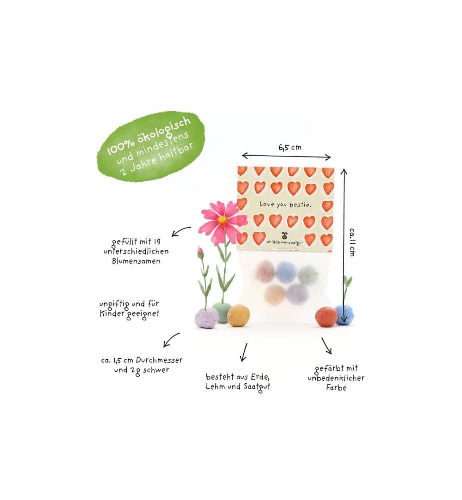 Die Stadtgärtner - Billes de fleurs «Love You Bestie»