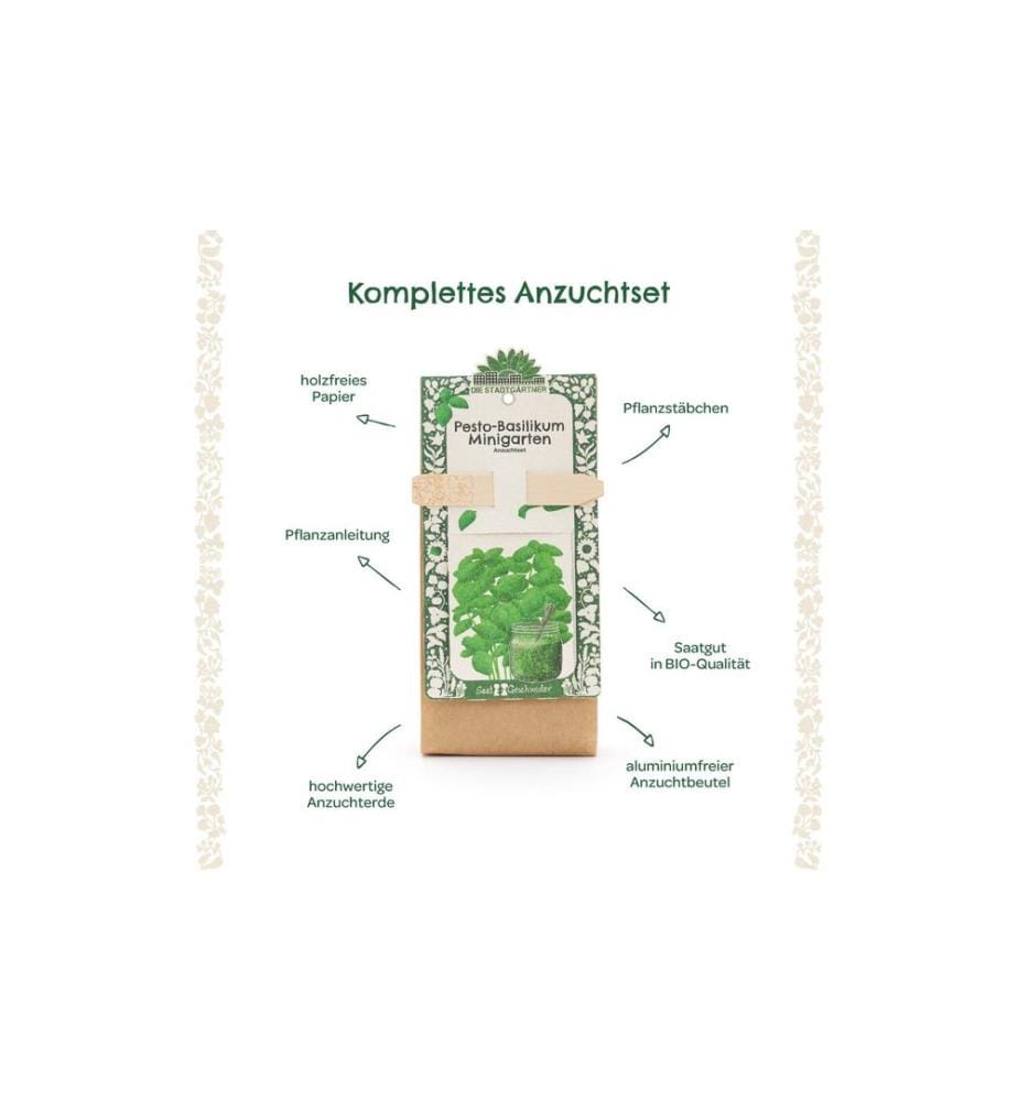 Die Stadtgärtner - Kit de culture pesto basilic